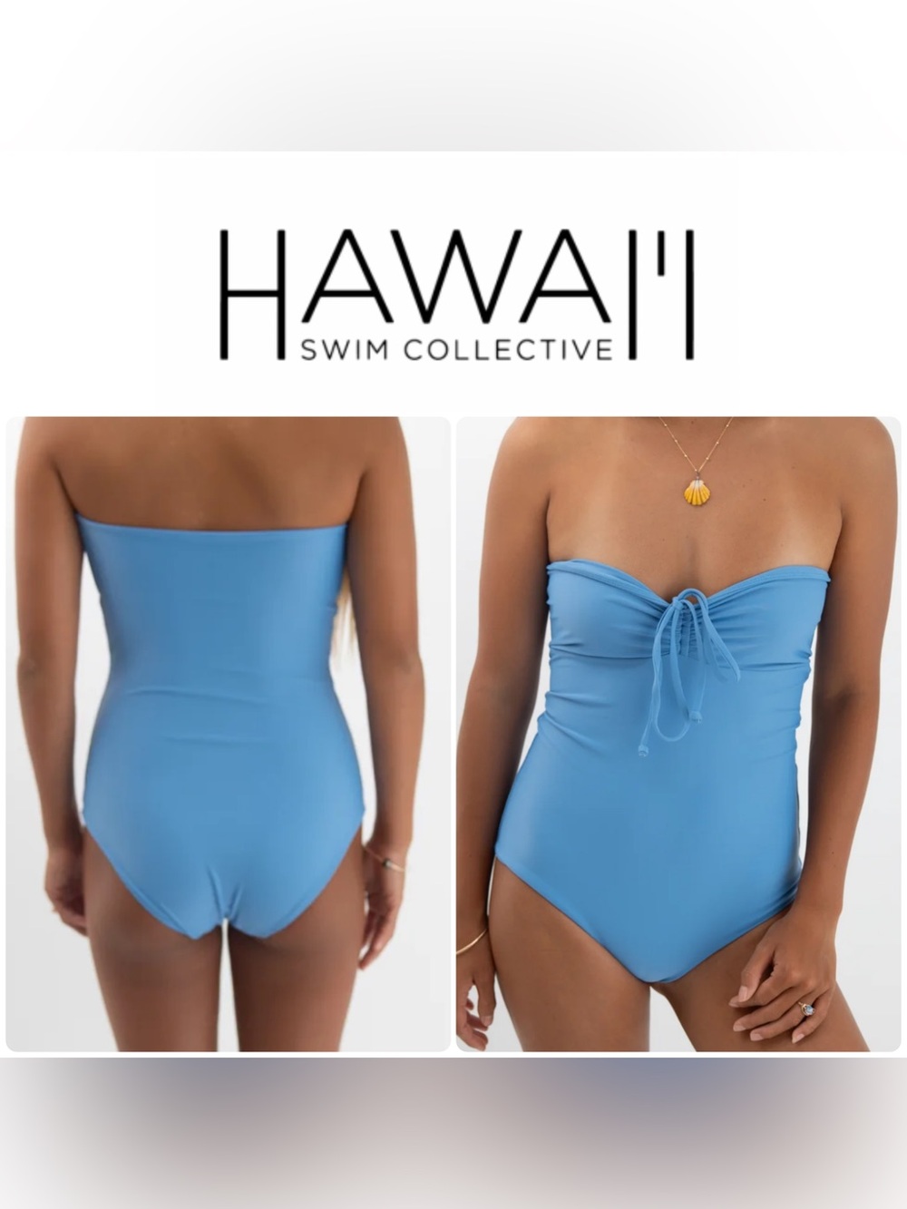 🆕 Hawaii Swim Collective • Negroni Full Piece • MEDIUM • Sky Blue